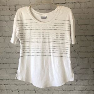 SHIRT - Women's Columbia "Longer Days" short sleeve white t-shirt. Size medium